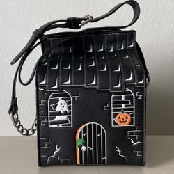 Halloween Haunted House Crossbody Purse Bag New Cute