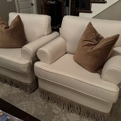 Oversized Armchair On Caster Wheels And Custom Trim 300 EACH 