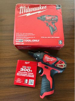 Milwaukee m12 1/4” Hex Screwdriver tool only