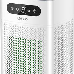 Loytio Air Purifiers for Bedroom, Air Purifier Covers Up to 302 sq.ft Room, 24db Sleep Model, Night Light,3 Timers with Aromatherapy for Bedroom, Dorm