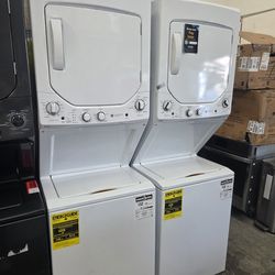GE Stackable Washer and Gas dryer white new