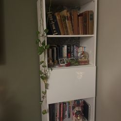 Pair Of White Bookcases 
