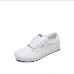 New Vans Men's Atwood Shoe | Low-Top Fashion Sneakers for Work, Walking & Casual Everyday Wear, White/White, 7.5