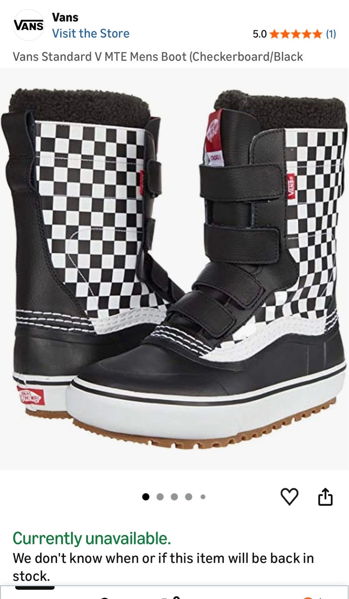 Men’s vans checkered snow boots