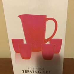 New Five Piece Serving Set-Hot Pink ! 