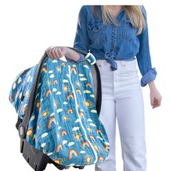 Bebe au Lait Classic Muslin Car Seat Cover