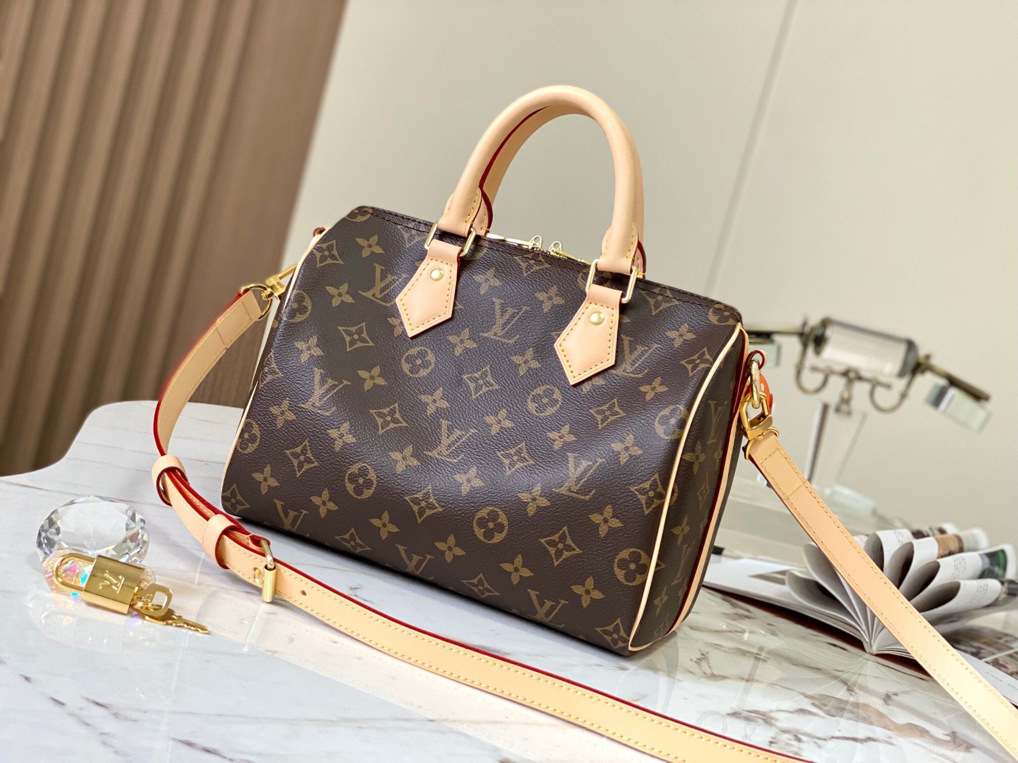 A girl's classic handbag