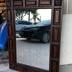 Wooden Antique Mirror