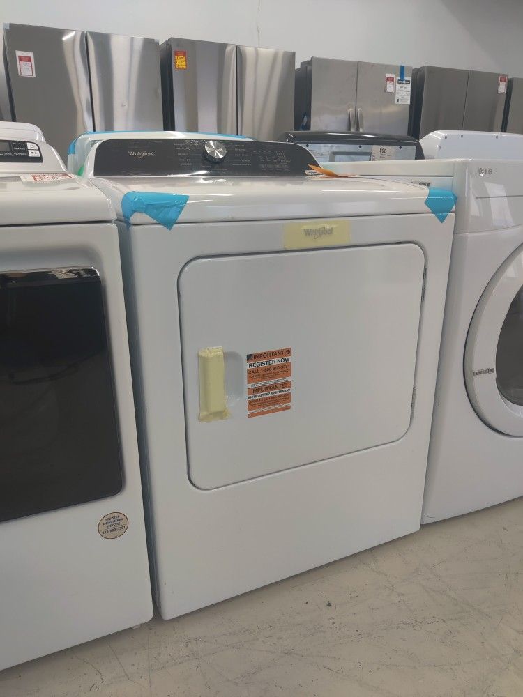 New Whirlpool - 7.0 Cu. Ft. Whirlpool® Top Load Electric Dryer with Moisture Sensor - White