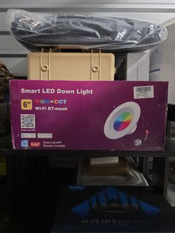 6 Inch Smart Recessed Lighting RGBCW Color Changing LED Can Lights
13W 1300LM, Dimmable by Bluetooth Control, Flicker Free, Compatible with Alexa, Voi