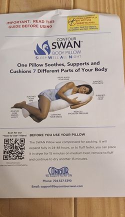 Contour Swan Body Pillow w/Pillowcase & Mesh Laundry Bag NEW! for Sale in  Enterprise, NV - OfferUp