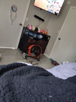 Orange Industrial Drum Fan