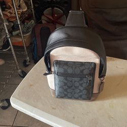 Coach Leather Gray Bags for Men It's original New