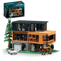 Forest House Building Set with Lights, Haunted House Villa Architecture Model for Romance Films Fans, Compatible with Lego for Adults, Halloween Chris