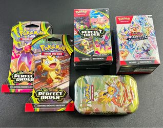 🔥 Pokémon Sealed Bundle Lot – Prismatic Evolutions + Perfect Order + Mini Tin 🔥