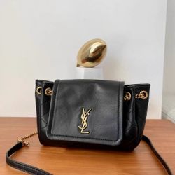 YSL Mini Nolita Bag in Black 