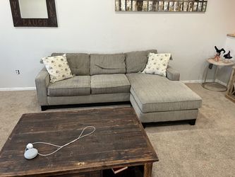 Can deliver for extra - Gray Fabric Sectional Sofa with reversible Chaise