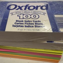 Index Cards – White & Assorted Neon Colors (3” x 5”) – Bulk Lot