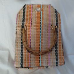 Orange White Pink Green Handbag