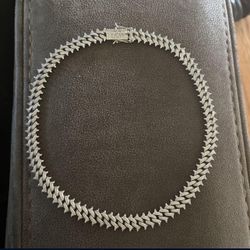 18k White Gold  Cubic Link 