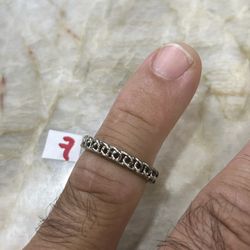 Stainless Steel 🇨🇺 Links Wedding Ring Size 7