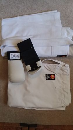 Karate Ki and Sparring Gloves