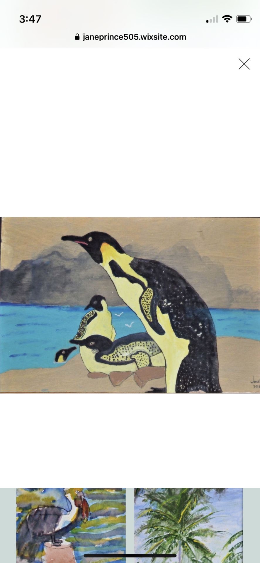 Penguins On Wood Painting