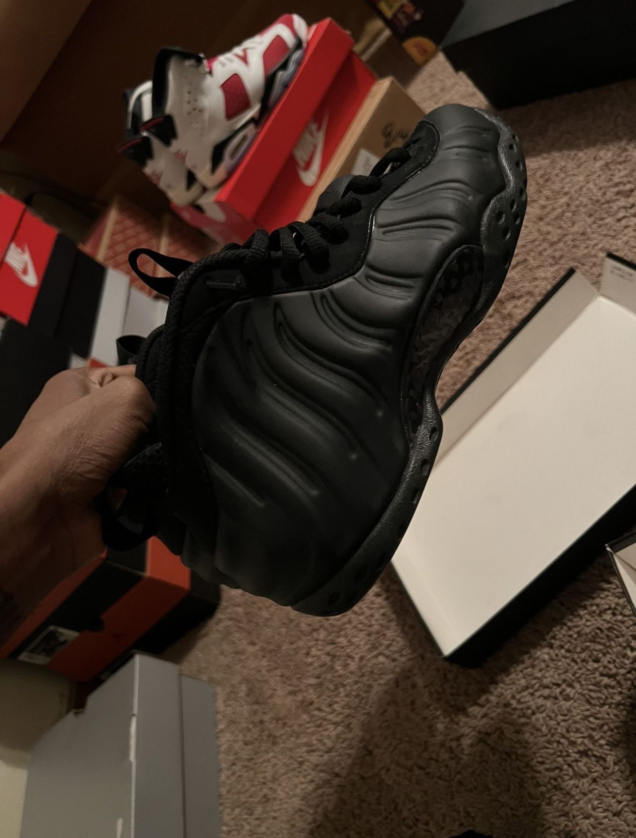 Black Anthracite Foams and What The 5’s Jordans