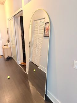 Gold floor length mirror