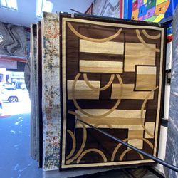 5x7 Area Rugs Carpet Rugs Modern Design Thick Colors Brown Beige 