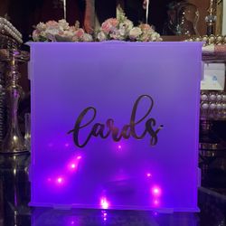 New Elegant Frosted Acrylic Card Holder 