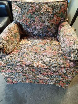 Floral easy chair