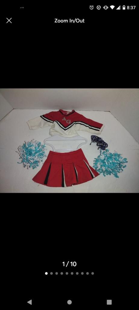 American girl doll dresses cheerleading outfit