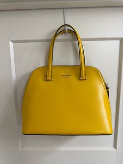 Kate Spade yellow dome top satchel