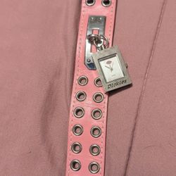 Dickey's Pink Cuff Watch Bracelet, Great Condition 