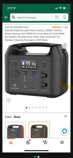 GoLabs R300 lifepo4 Portable Power Station 500W