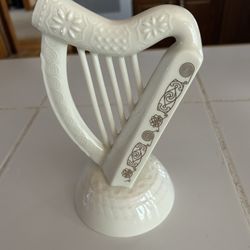 Vintage Irish Papian Trinity Harp Figurine Donegal China Ireland Celtic 8.5"