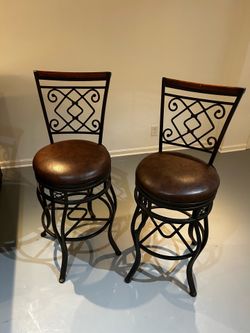 Set of 2 swivel bar stools for sale