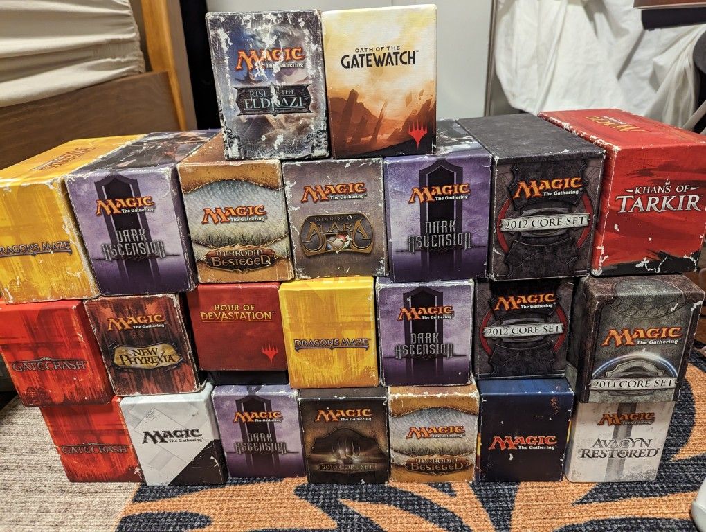 MTG Empty Assorted Lot Of Fat Packs 23. Core 2010 Rise Of Eldrazi Mirrodin Besieged And More Not Bulk