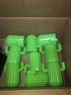 Price Drop PVC plastic cactus shaped planters.(project example 2nd pic-plants & planting materials not included)