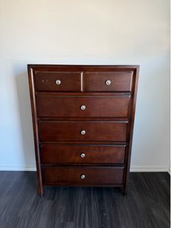 Bedroom Furniture - Queen Bed, Box Spring, Tall Dresser, Wide Dresser, Mirror