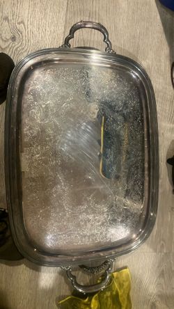 Large silver plated serving tray