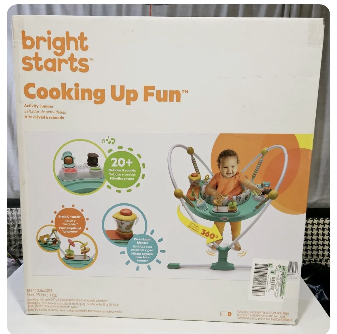 Bright Starts Cooking Up Rotating Fun Unisex Infant Activity Center Jumper