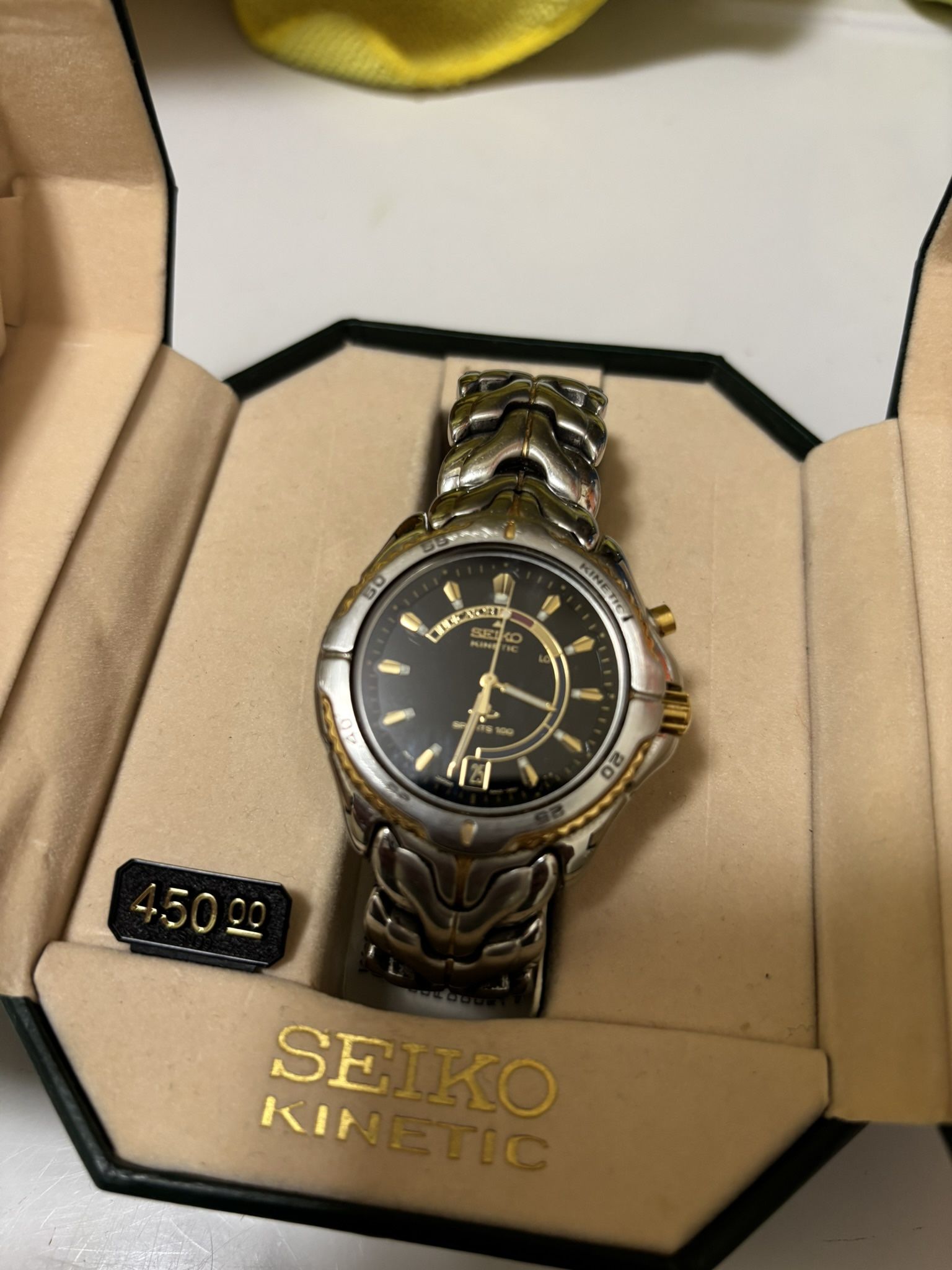 Seiko Kinetic Watch 5M42-0B09 with Original Box