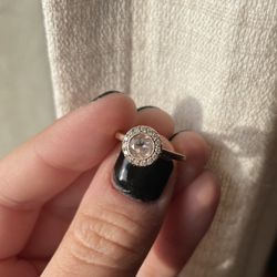 Morganite And Diamond Engagement Ring