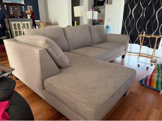 Grey chaise sofa