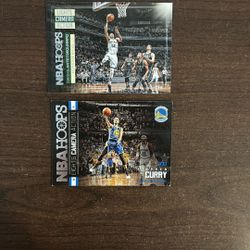 NBA Hoops Lights Camera Action Insert Lot – Stephen Curry & Giannis Antetokounmpo (2 Cards)