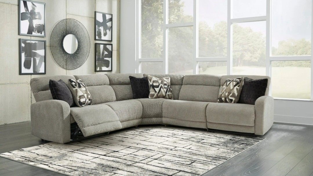 Colleyville Stone Armless Power Recliner 5 Piece Sectional