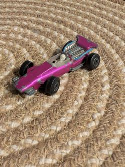 Vintage Matchbox Racer Pink Die-Cast Formula Race Car