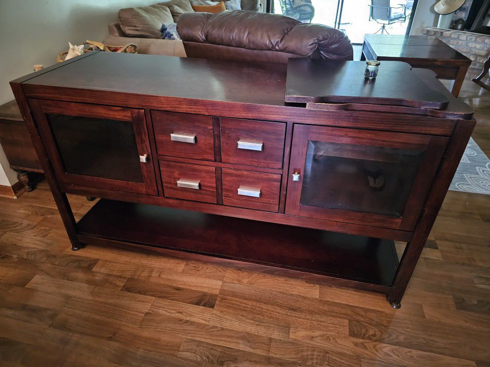 Solid Wood TV Stand Or Storage Cabinet 